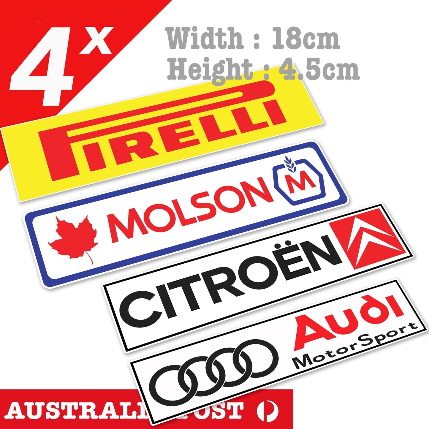 PIRELLI, AUDI, CITROEN, MOLSON Slap Tuning, Turbo Slap Sticker