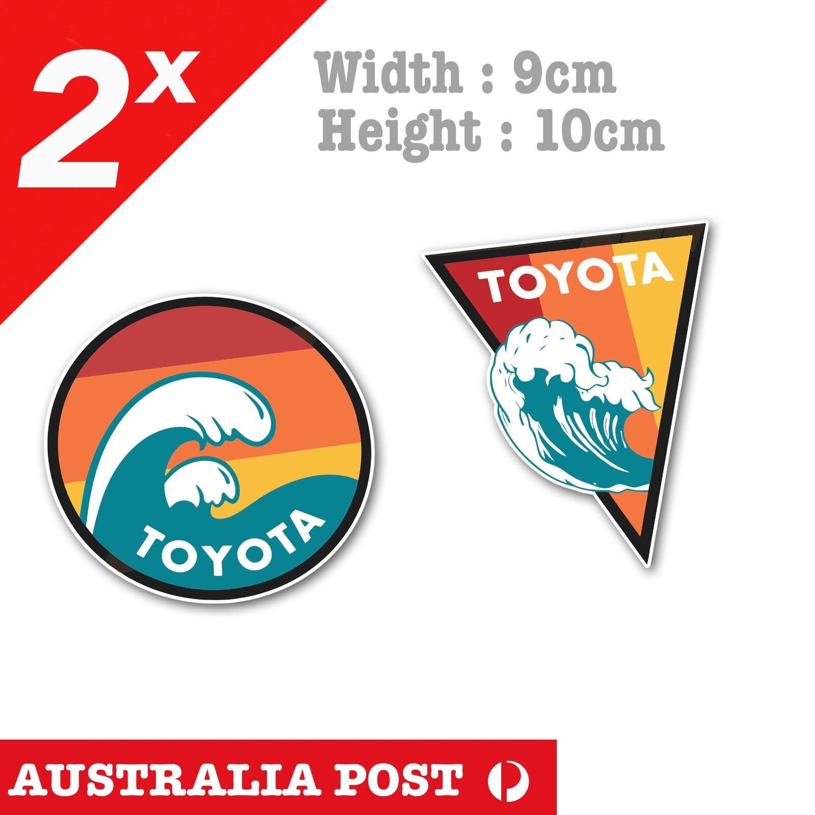 Toyota TRD Vintage Surfing Logo, Hilux, 4WD, Off Road Decal Stickers