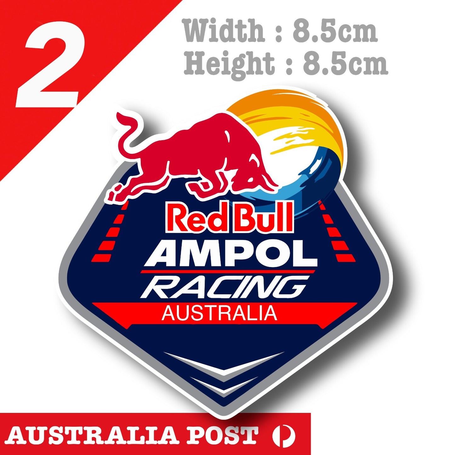 AMPOL Racing , Red BULL AMPOL Racing Badge Stickers