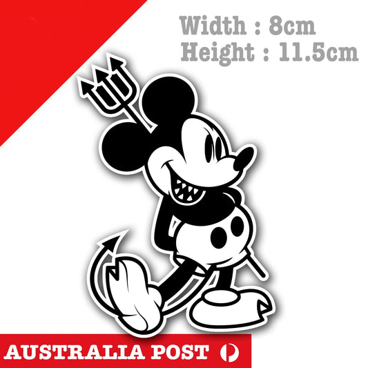Disney Mickey Mouse Evil Mickey as SATAN Funny Cartoon Sticker