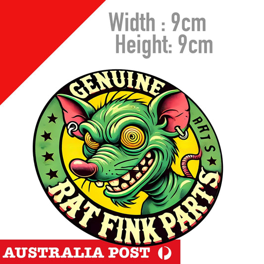 Rat Fink Parts Round Stickers Tank Motorbike  Toolbox,  Helmet Sticker