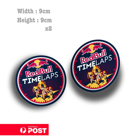 Red Bull Time Laps Cyclist Bicycle Logo   Decal Sticker