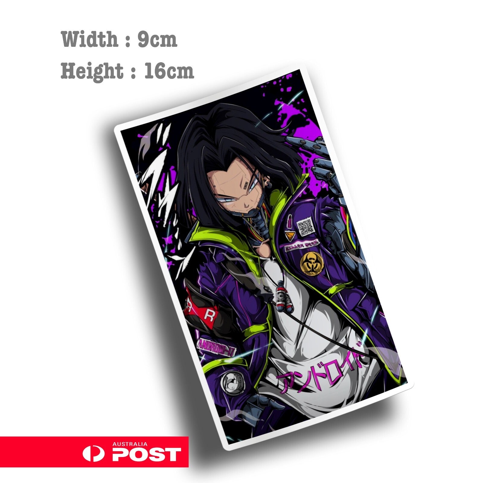 Android 17  Dragon Ball Z  Laptop   Decal Sticker 