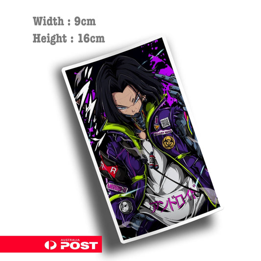 Android 17  Dragon Ball Z  Laptop   Decal Sticker 