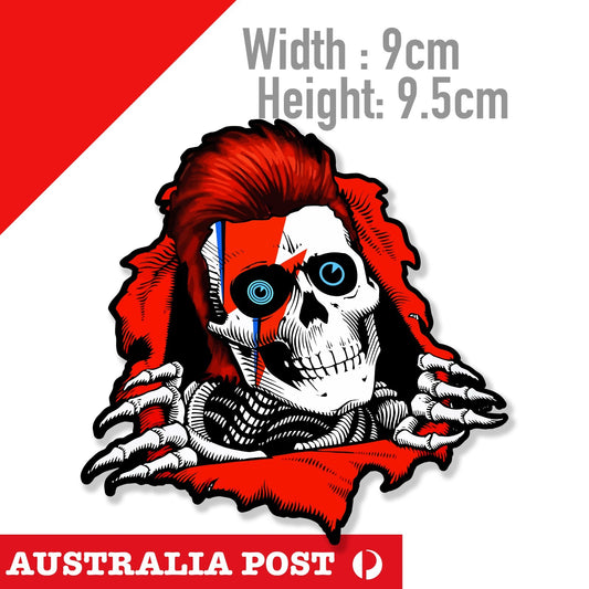 POWELL PERALTA RIPPER Skull  - Skateboarding Skull  Sticker