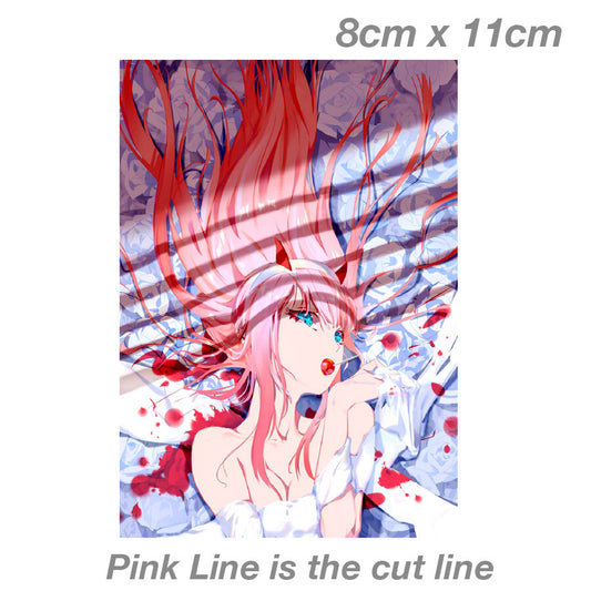 Zero Two Darling in the FranXX Anime #7 Laptop , Car  Vinyl  Sticker 