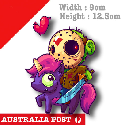 Unicorn Sticker Jason on Unicorn  Laptop , Car  Decal Sticker