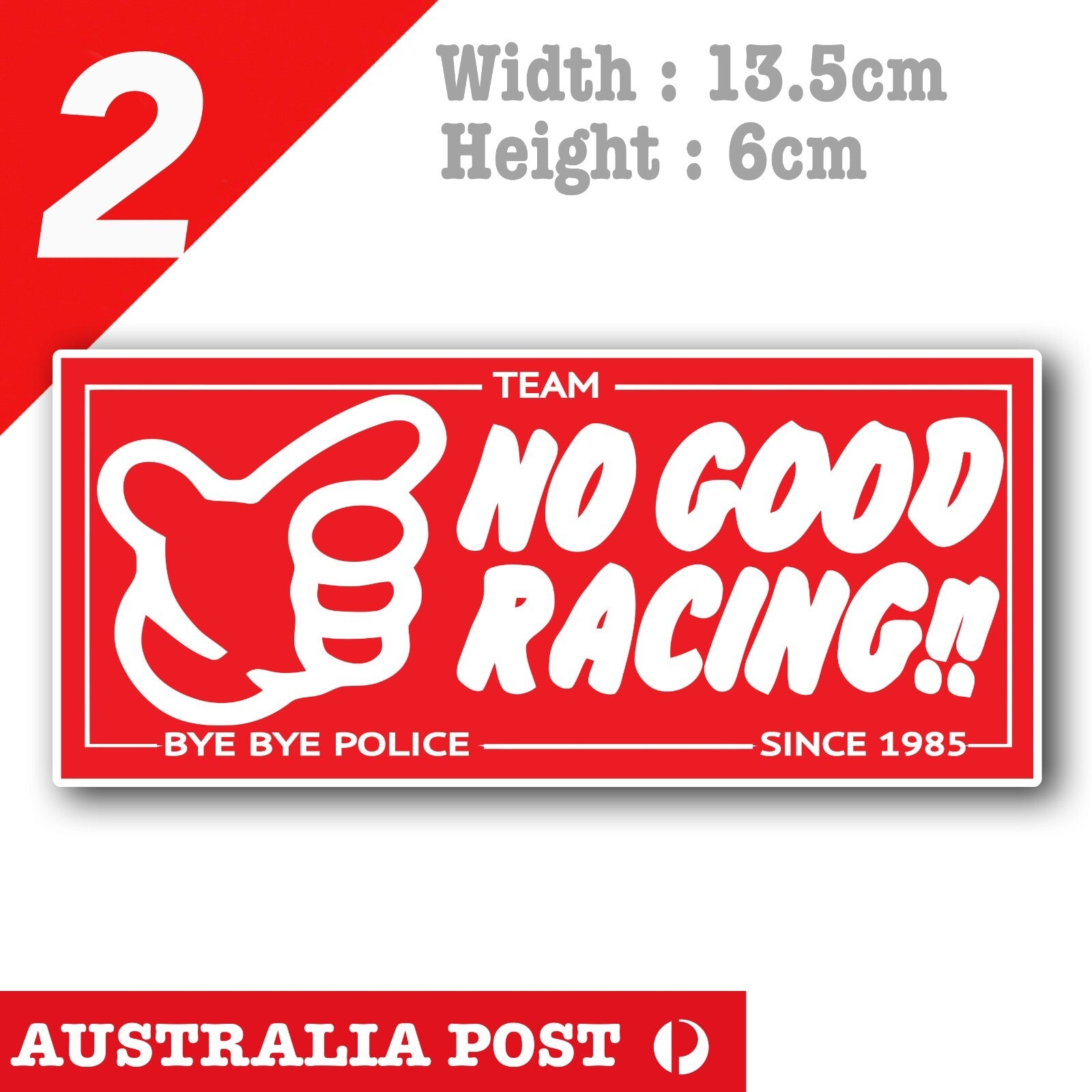 No Good Racing Decal Sticker Kanjo Night Runner Bye Police Drift Sticker