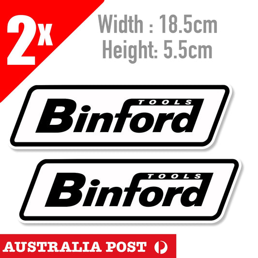 BINFORD TOOLS Blue Tool Box Car Decal Bumper  Sticker