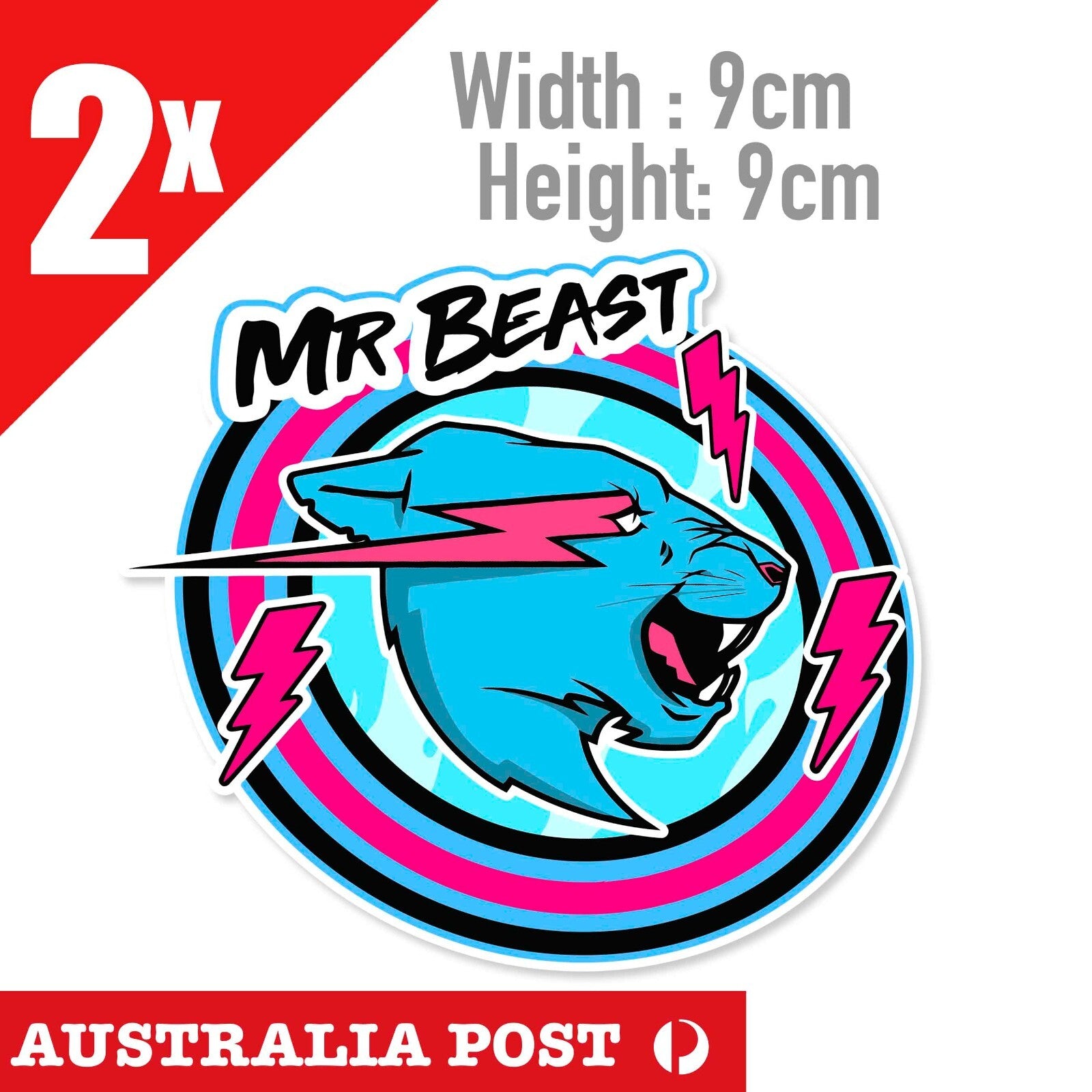 Mr BEAST logo Tiger Decal Stickers