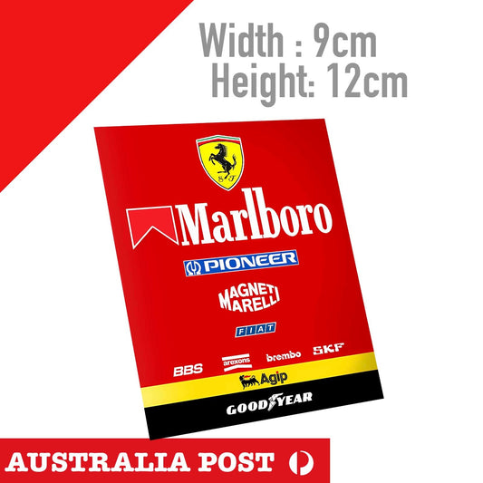 Ferrari, PIONEER, BBS, GOOD YEAR, AGIP Marlboto F1 Racing  Sticker