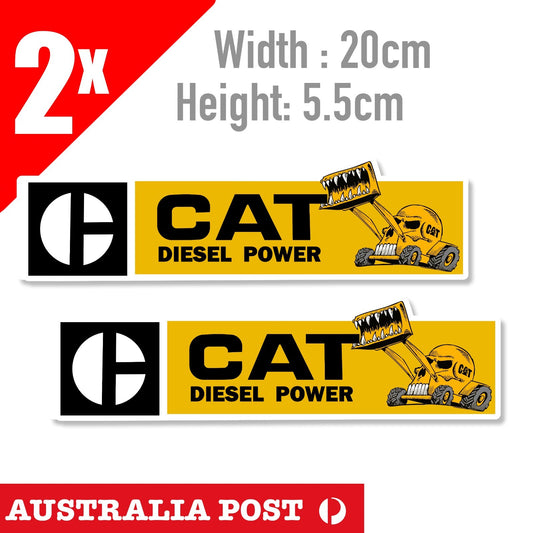 Caterpillar Diesel Power Skull Head Bulldozer Banner  Sticker