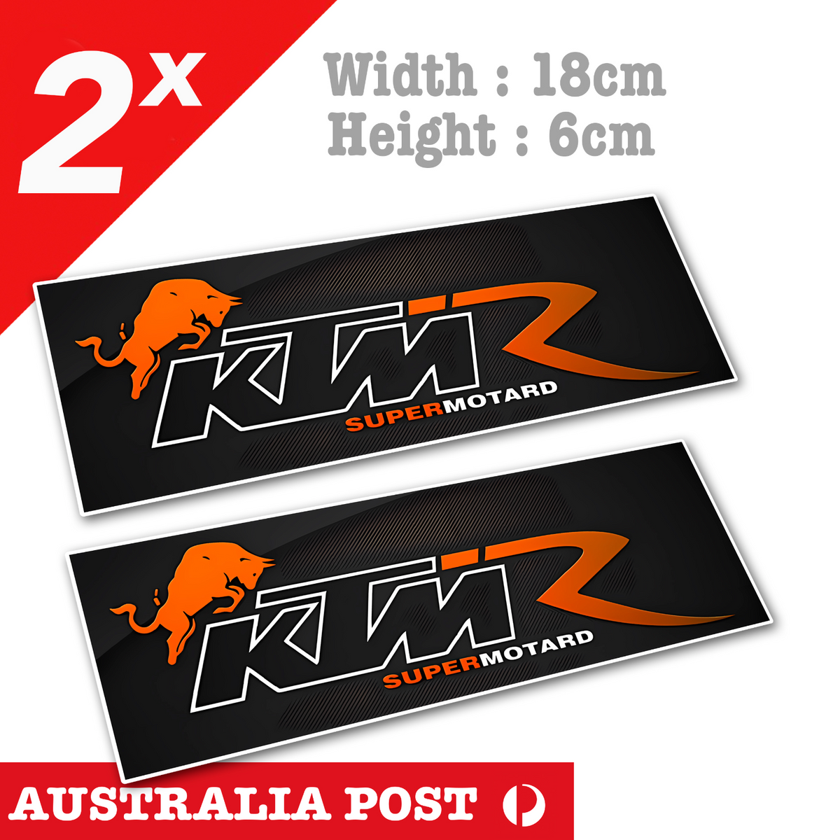 KTM Red Bull Racing Super Motard, MotoGP, Truck, Ute, Laptop x4  Stickers
