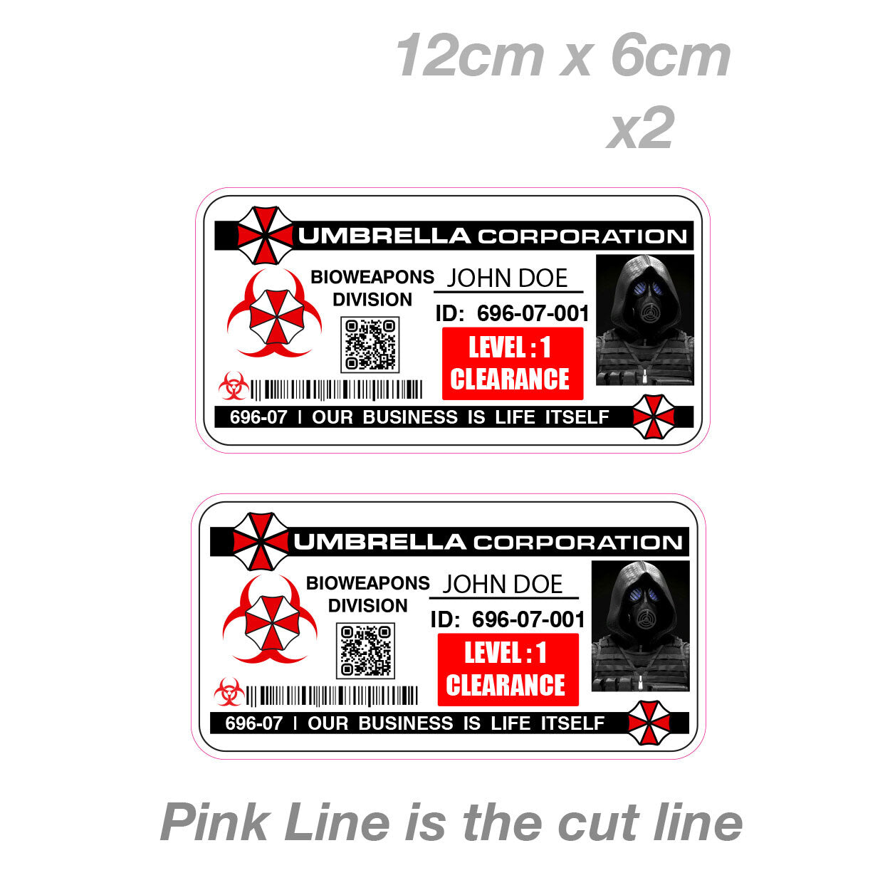 Umbrella Corporation Security ID Vinyl  Sticker 