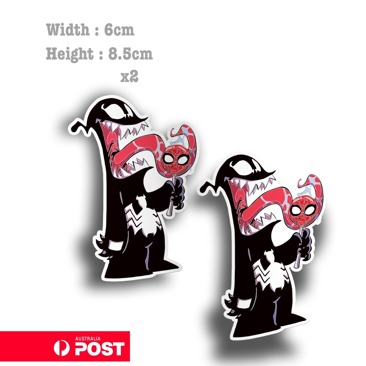 Venom Spider man lolly pop funny movie chatactor Vinyl  Sticker