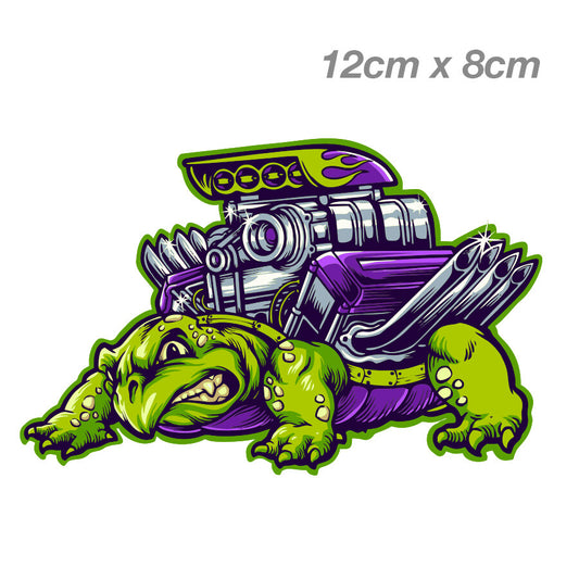 Turbo V8 Turtle Engine Helmet JDM Laptop , Car Vinyl Sticker