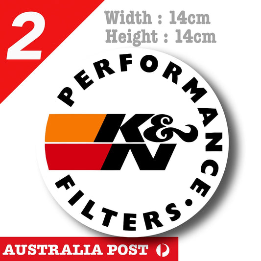 K&N Performance Filter Round Logo, Oil Filter Logo  Vinyl  Stickers