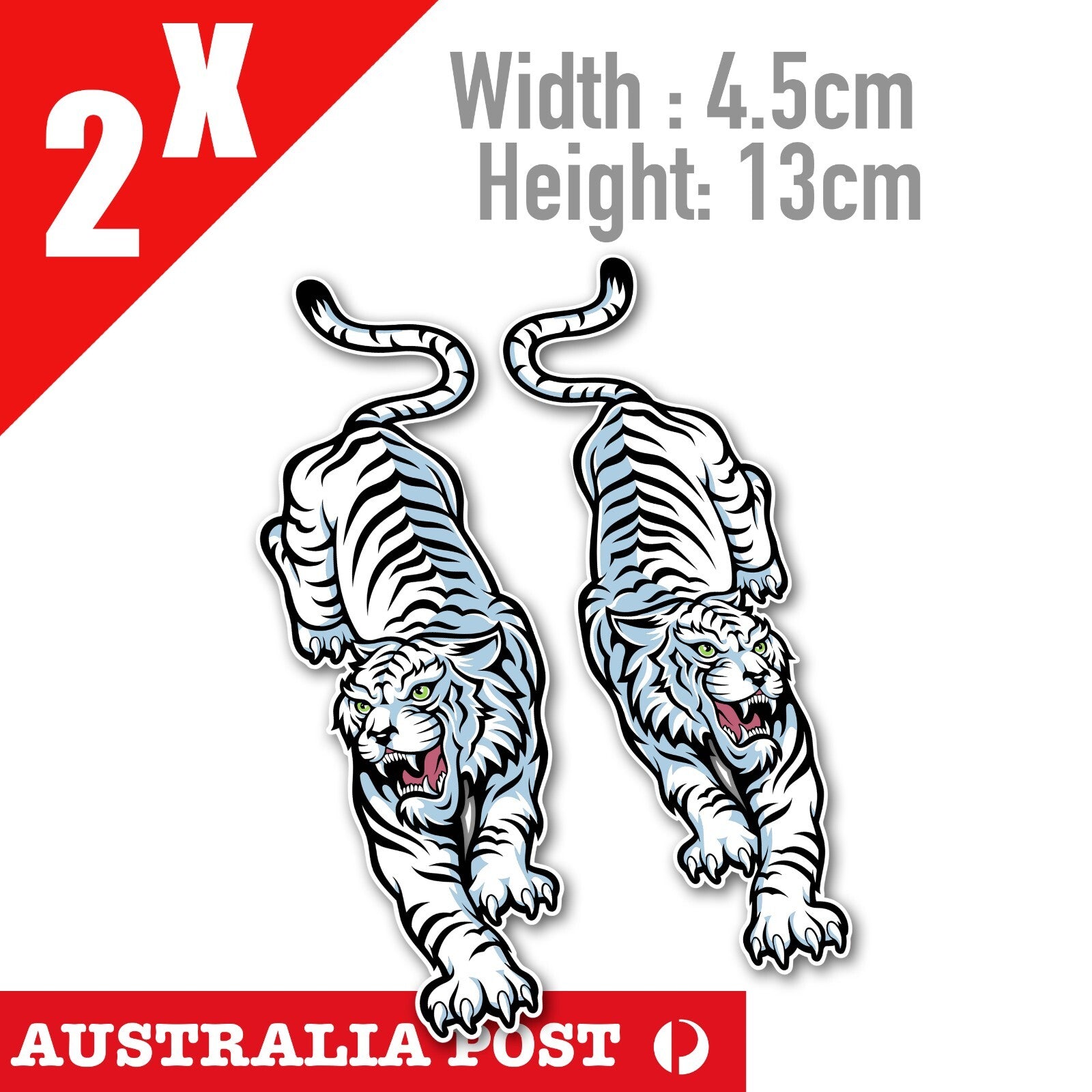 White Tiger, Angry White Tiger Pair Stickers