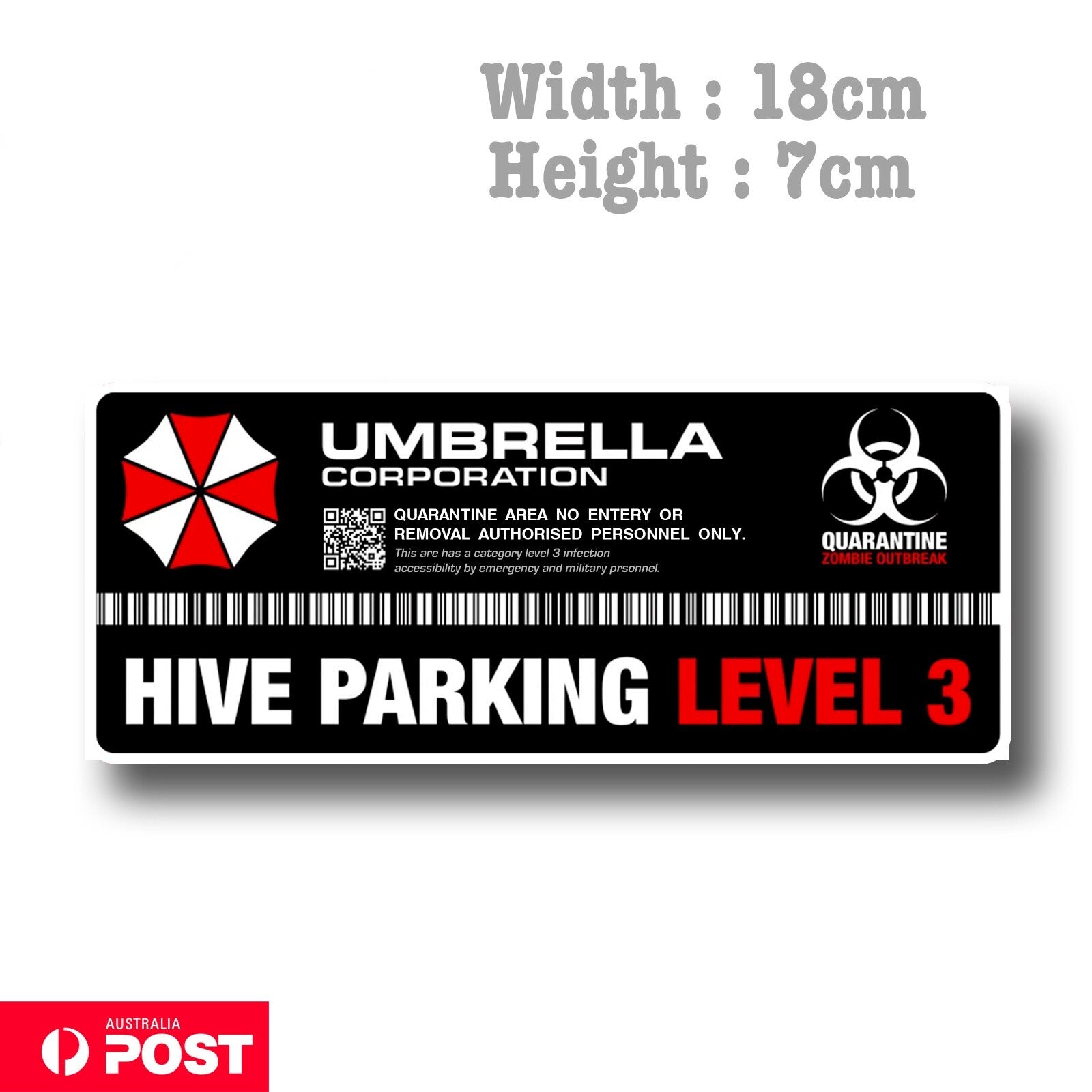 Umbrella Corporation INFECTED Resident Evil Parking  Sticker