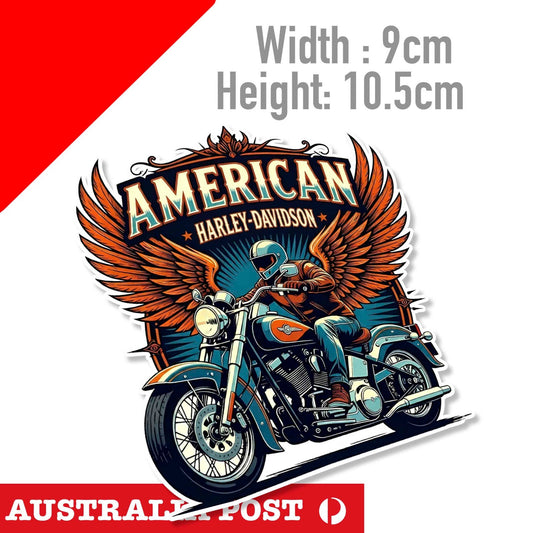 Eagle Wing Harley Davidson Motorcycle , American Legend Sticker