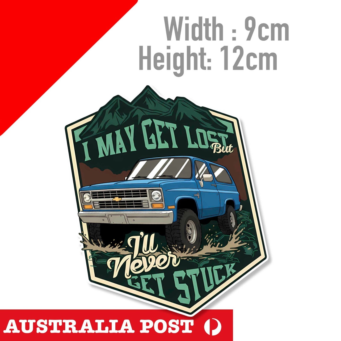Chevrolet K5 Blazer Country Sticker/Decal - I may get Lost but never stuck