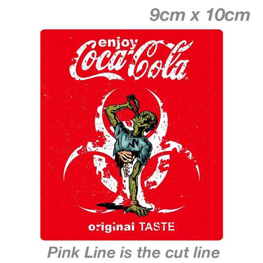Coca Cola ZombieOriginal tase  Laptop , Car  Vinyl  Sticker 