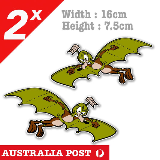 Road Runner - Wile E Coyote Flying Funny Cartoon Sticker