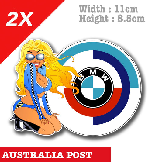 BMW Motorsport Logo Pin Up Girl BMW Logo Sticker
