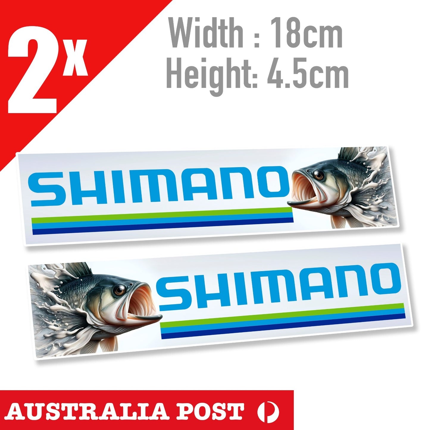 SHIMANO Fishing Banner, Mouth Bass Fish Boat Kayak Laptop Window Sticker