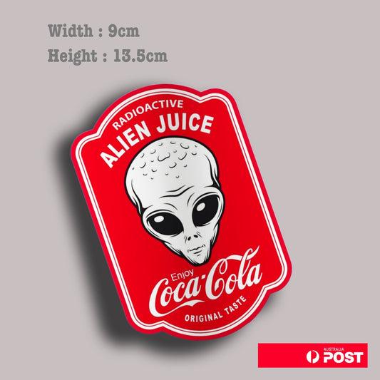 COCA COLA   Alien Juice Laptop , Car  Decal Sticker 