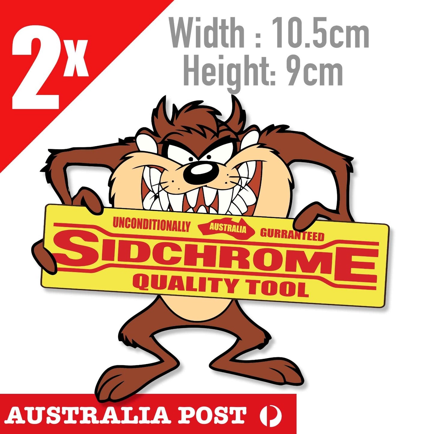 Sidchrome QUALITY Tools TAZ Tornado, Tasmanian Devil Tornado Sticker