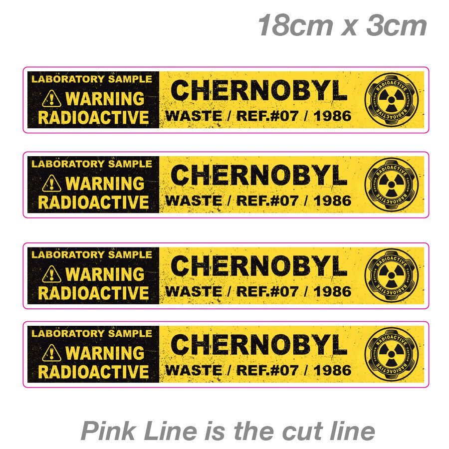 Chernobyl Radioactive Warning Slap #2  , Car  Vinyl  Sticker 