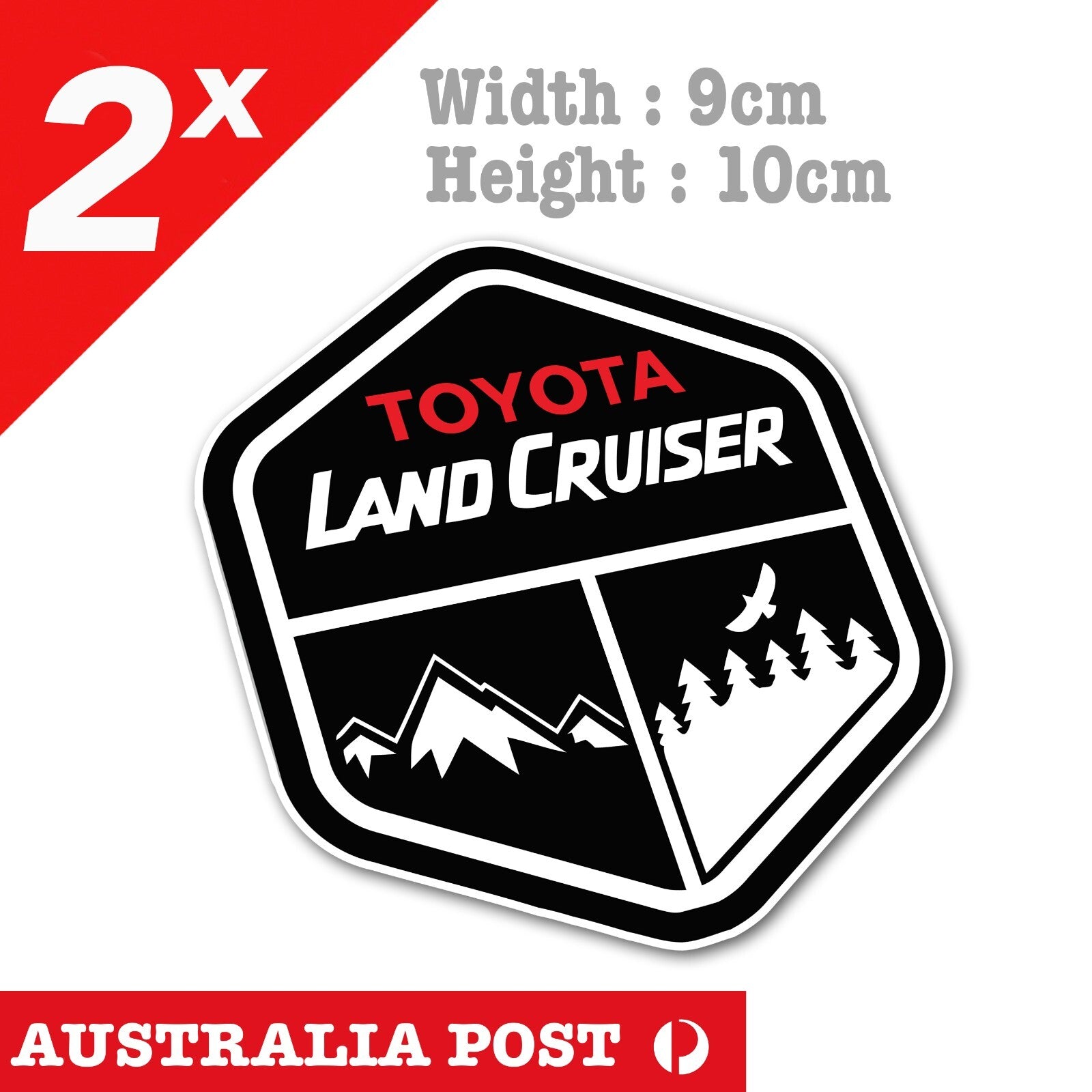 TOYOTA Landcruiser Adventure Car Mountain Forest Sea 4WD, 4X4,Off Road Sticker