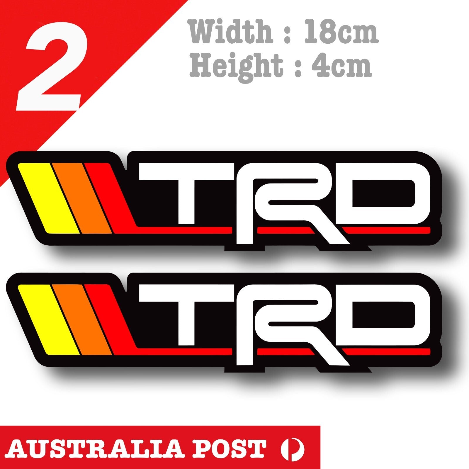 TOYOTA TRD Vintage Logo, 4WD, 4X4, Hilux, Off Road Stickers
