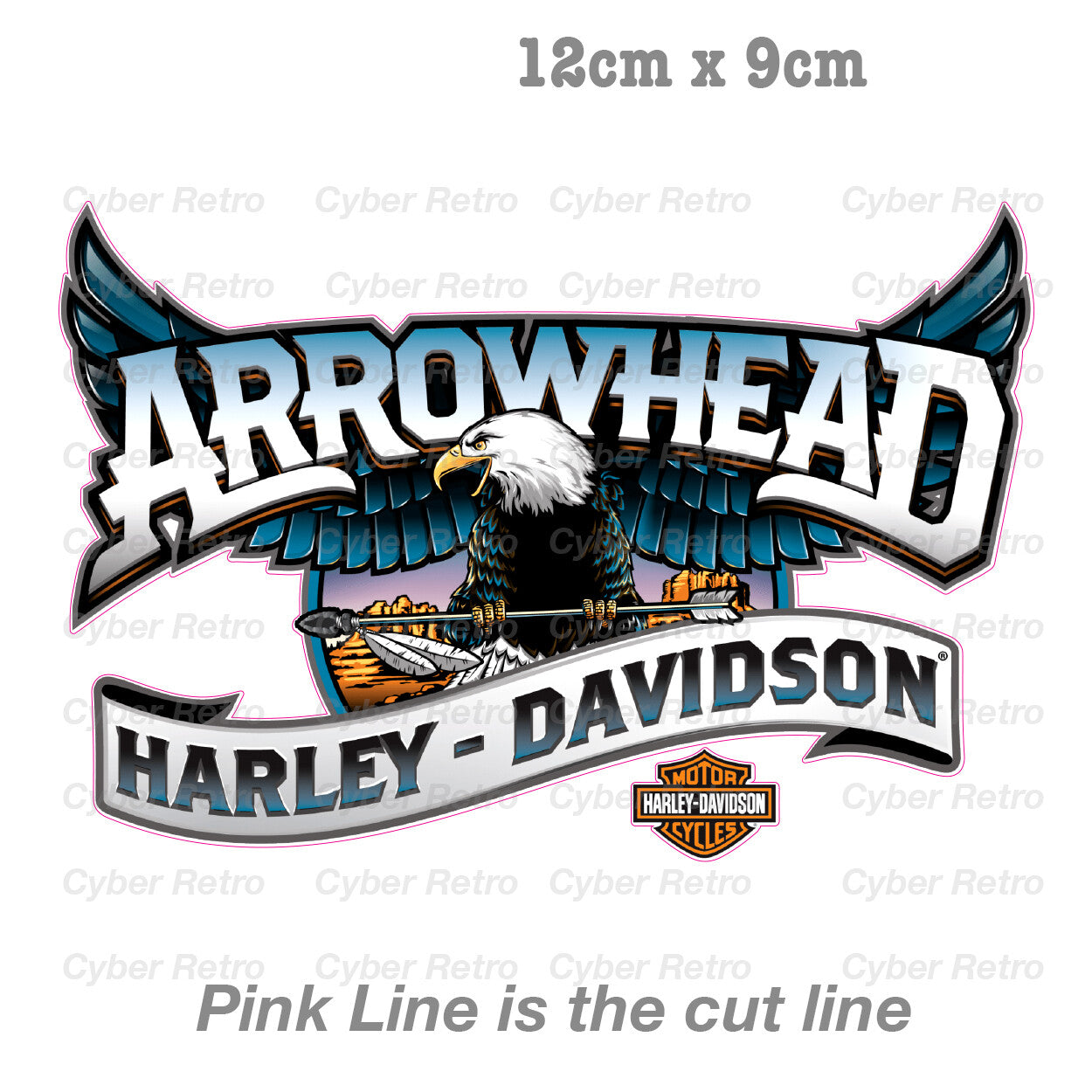 Harley Davidson Motorcycle Arrowhead Harley Sticker 