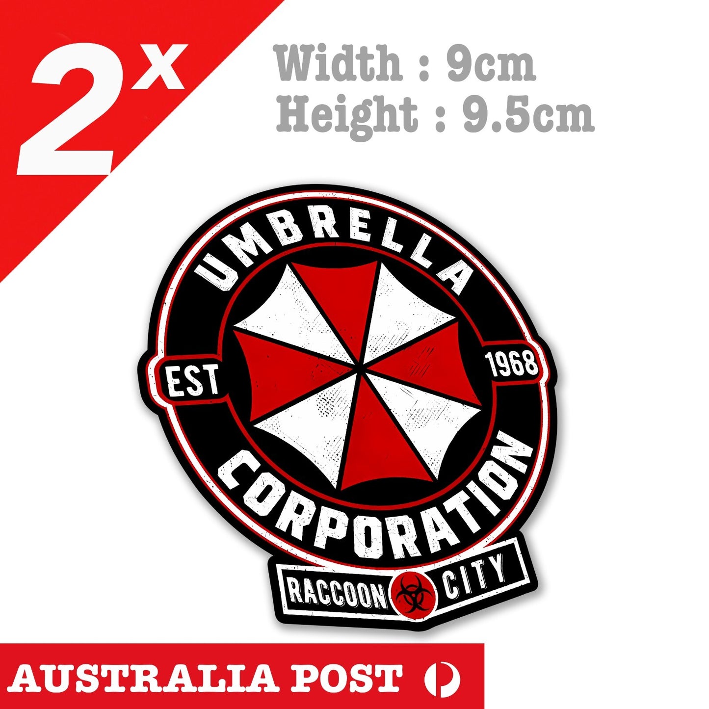 Umbrella Corporation Seal Resident Evil Sign, RACCON CITY Badge Decal Sticker