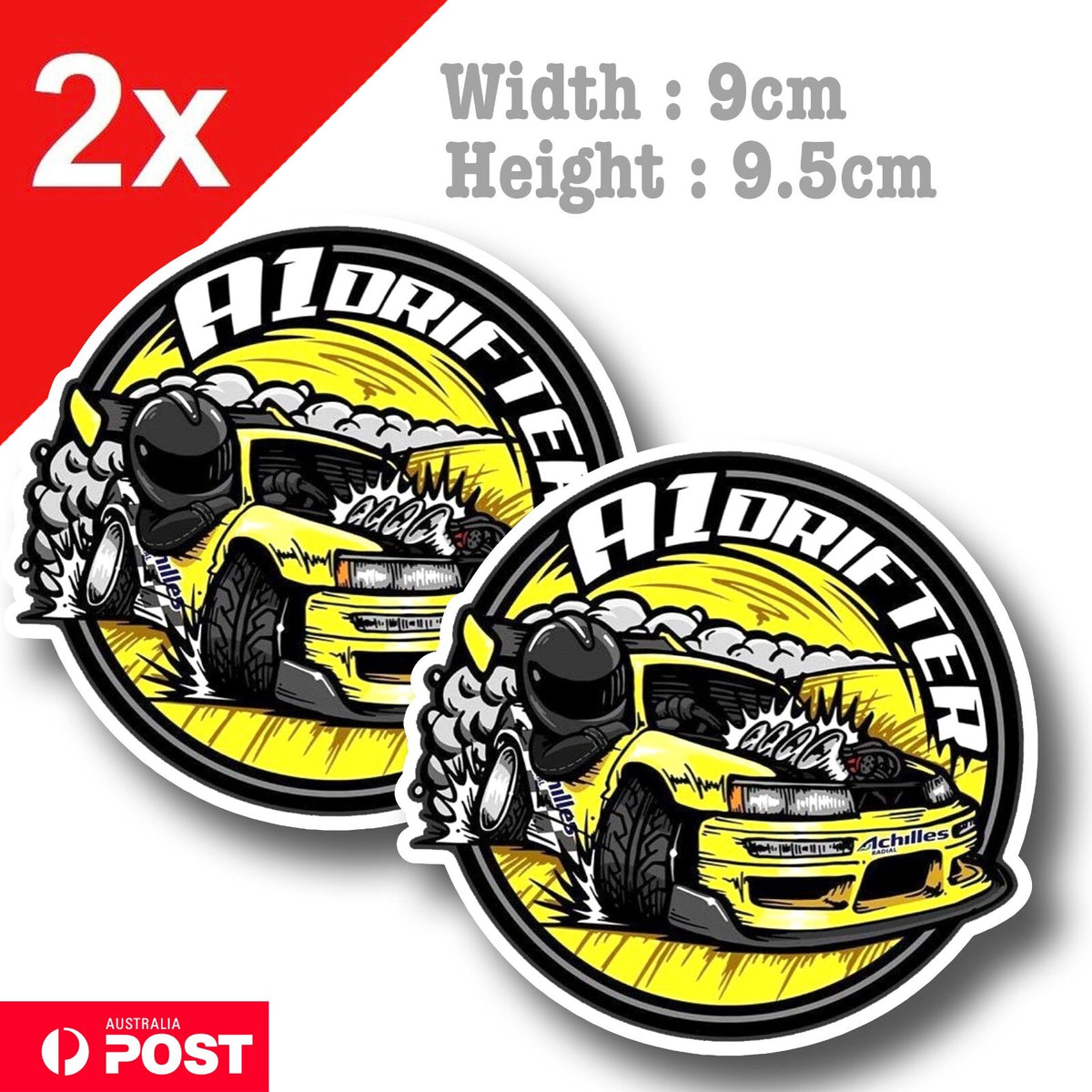 Mitsubishi Lancer Evo A1 Drifter Racing  Car JDM  - Drift Badge Vinyl  Sticker