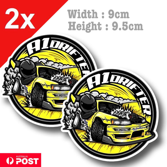 Mitsubishi Lancer Evo A1 Drifter Racing  Car JDM  - Drift Badge Vinyl  Sticker