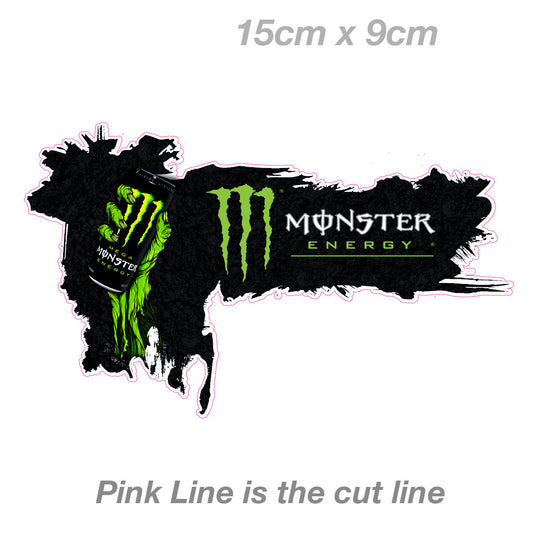 Monster Energy Logo - Zombie Hand   Laptop , Car  Vinyl  Sticker 