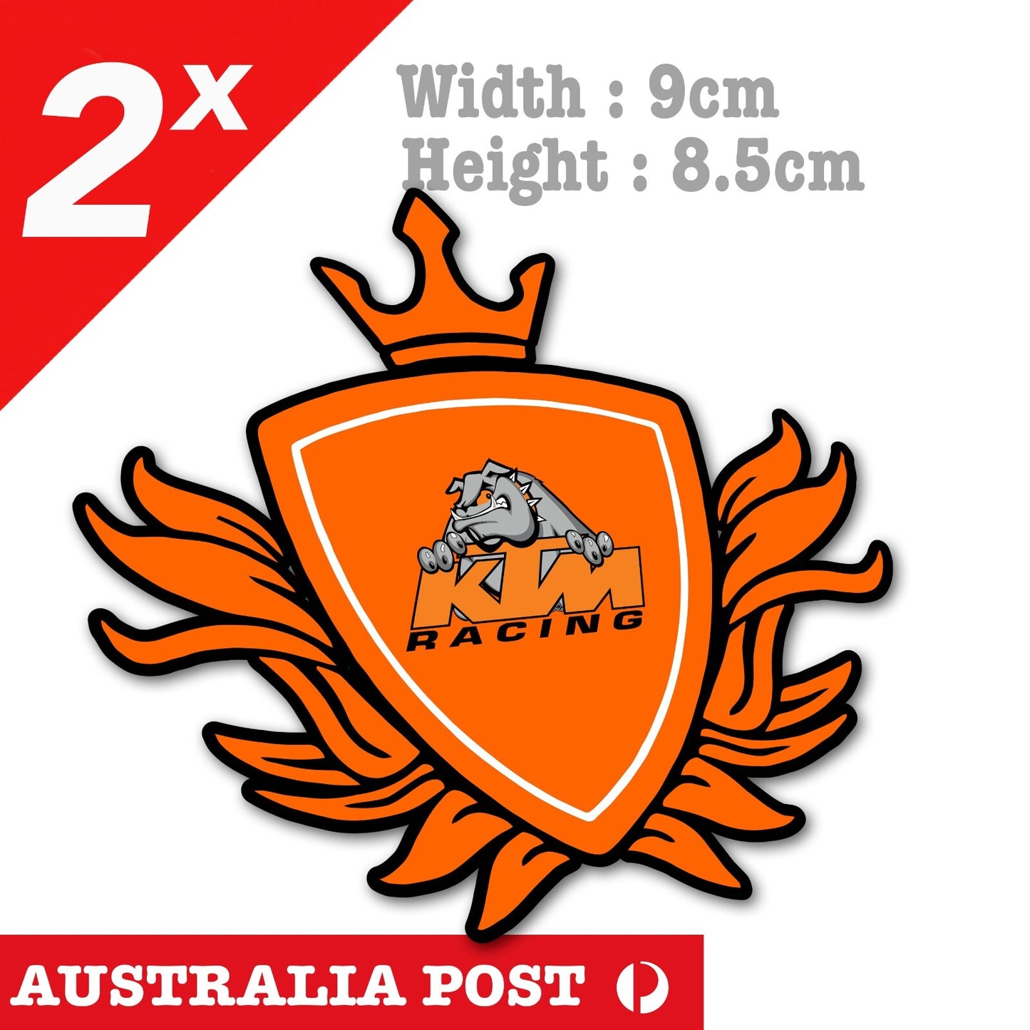 KTM Racing Bull Dog Shield , Truck, Ute, Laptop  Stickers