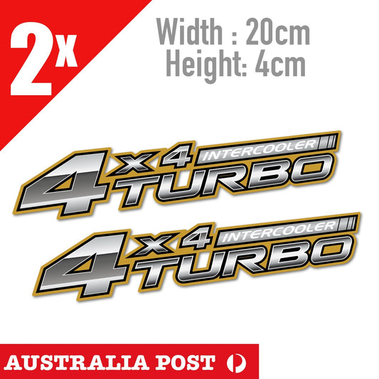 TOYOTA TURBO INTERCOOLER 4WD Vintage Logo Hilux 4x4 Off Road Ute Stickers