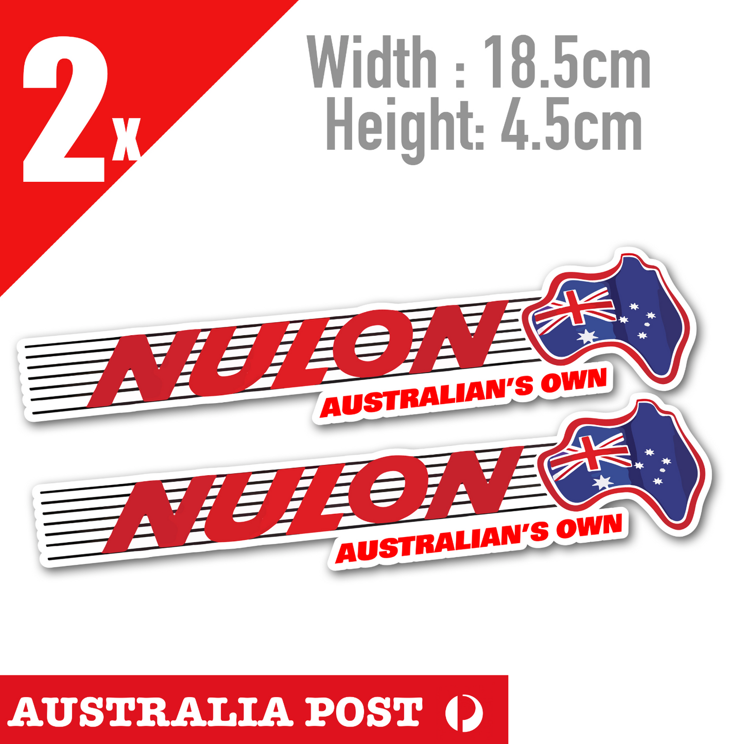 NULON AUSTRALIAN'S OWN Banner, Racing V8 Grand Prix Racing Sticker