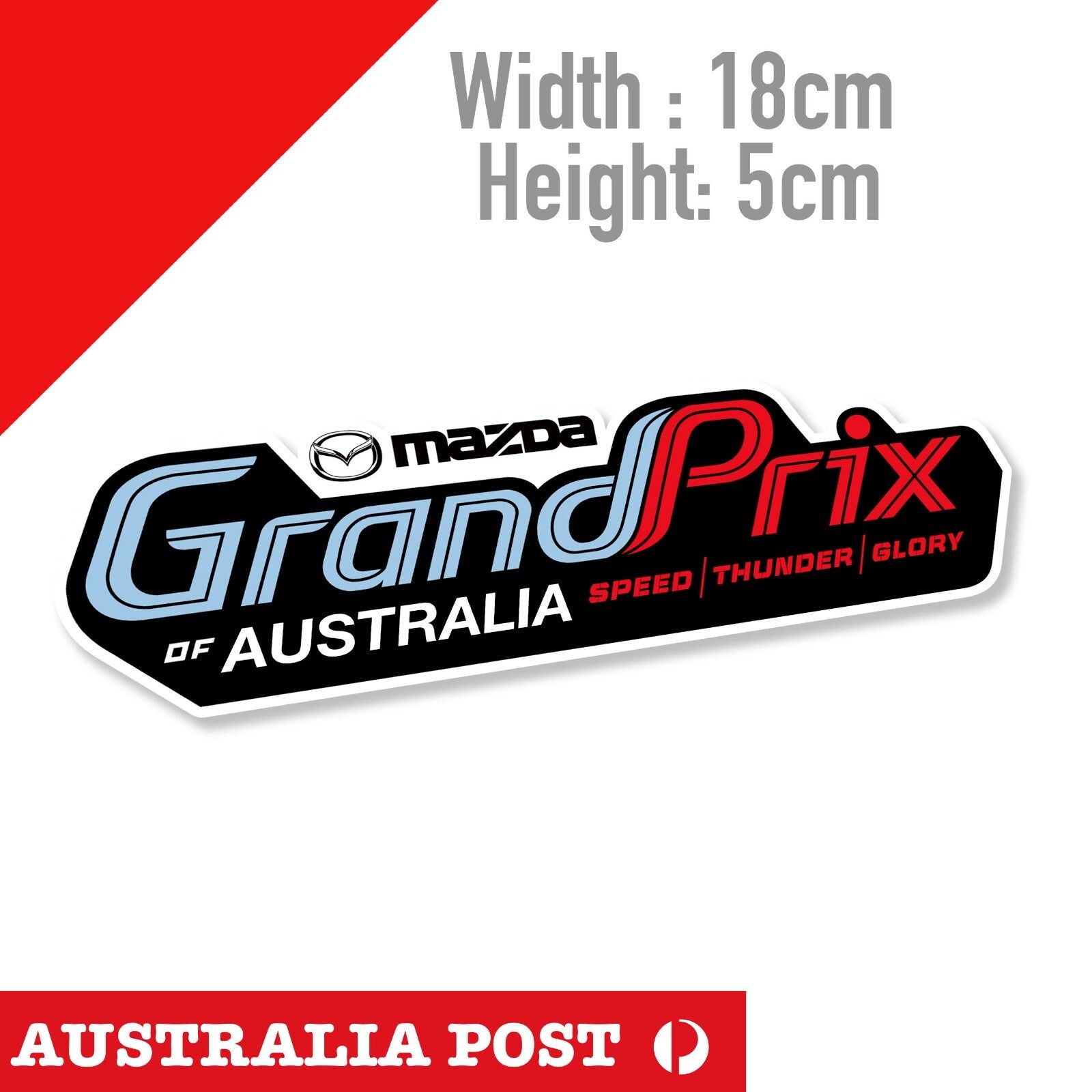 Grand Prix Australia MAZDA Slap Laptop , Car  Vinyl  Sticker 
