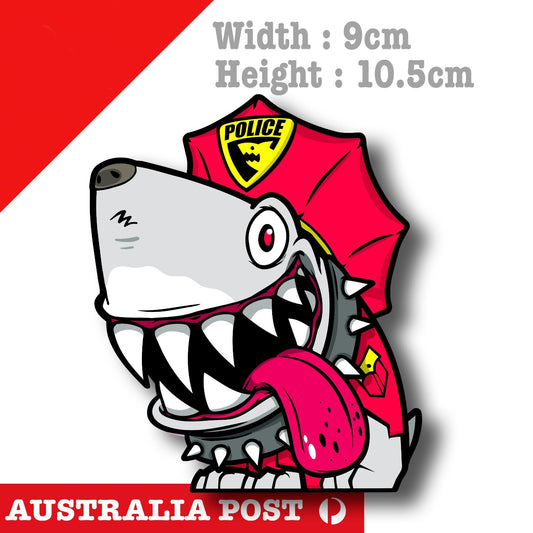 Cute POLICE Dog , Funny Animal Sticker