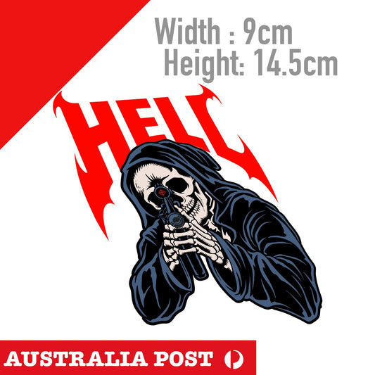 Skull Reaper with Assault Gun from Hell Sticker