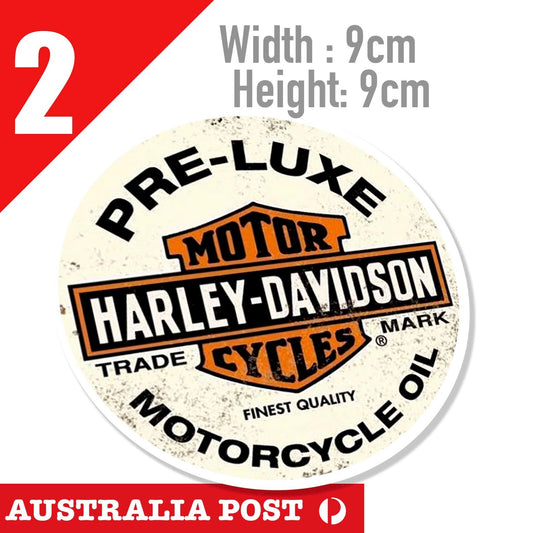 Harley Davidson Motorcycle Oil Vintage Motorcycle,Helmet,Fuel Tank ROUND Sticker