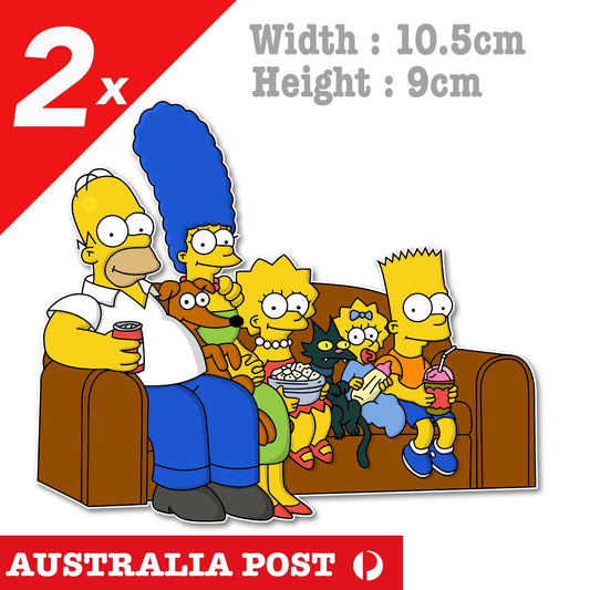 The Simpson Family Couch Cartoon Sticker