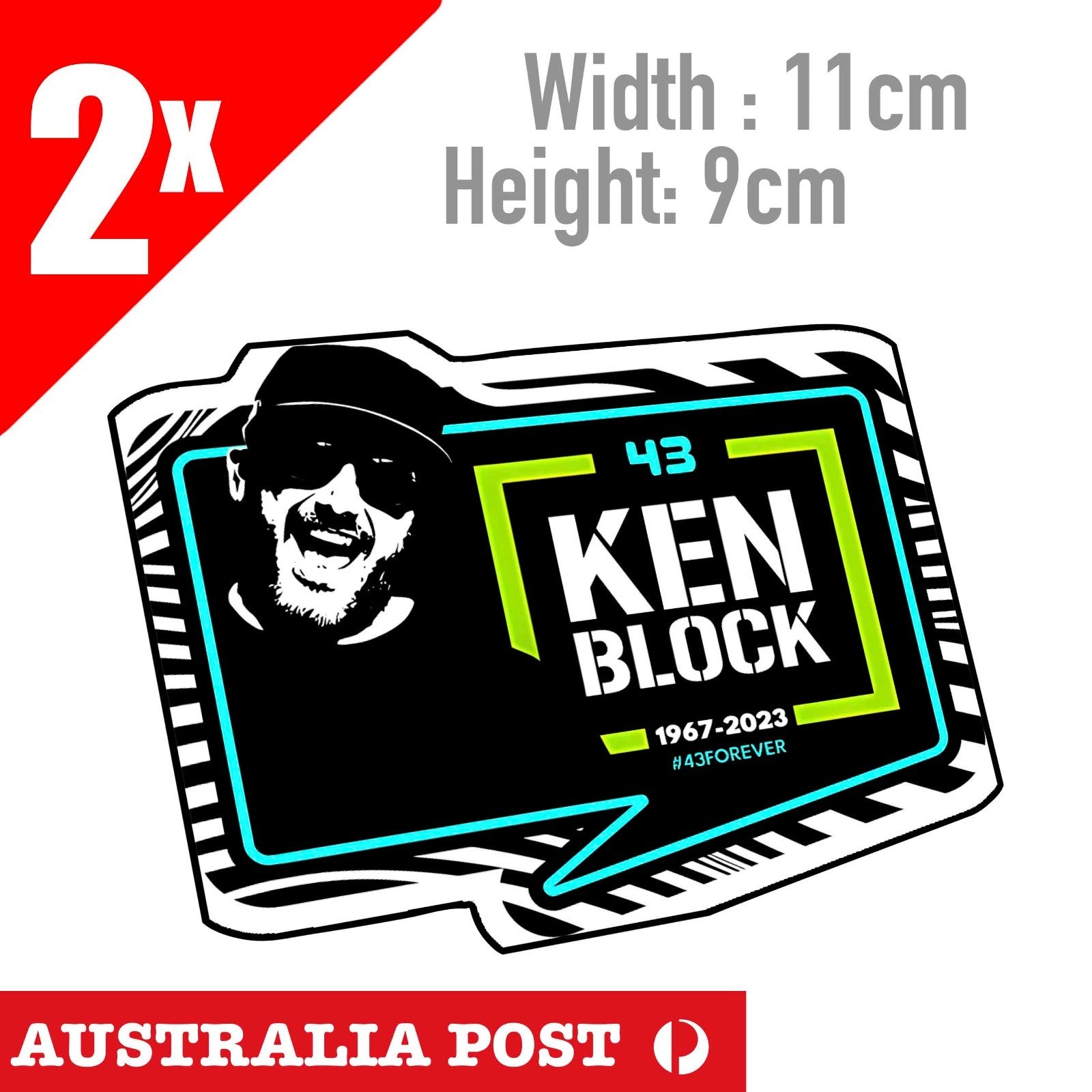 Ken Block 43 Ken Block Skull Logo  JDM DRIFT RIP 1967-2023 RIP Stickers