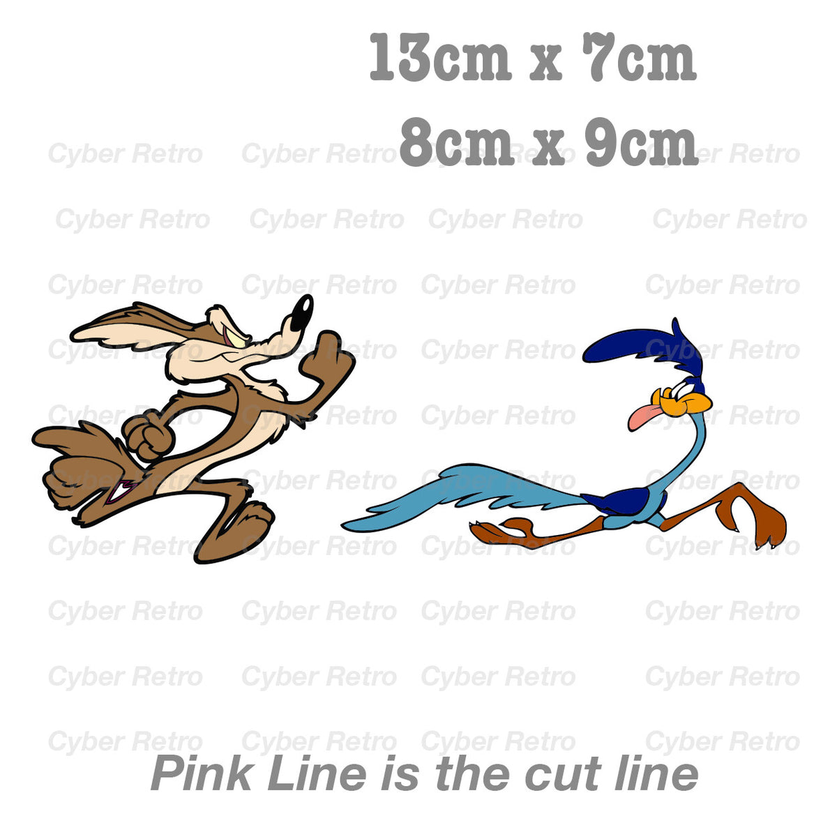 Road Runner and Wile E Coyote Funny  Vinyl  Sticker 