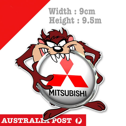 Mitsubishi Logo TAZ Tornado, Tasmanian Devil Looney Tune  Sticker